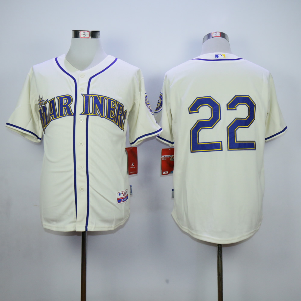 Men Seattle Mariners #22 Cano Cream MLB Jerseys->seattle mariners->MLB Jersey
